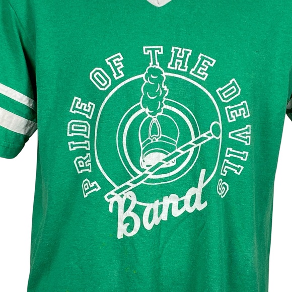 Vintage Pride Of The Devils Band Ringer T Shirt Adult Size M Augusta Sportswear - Picture 2 of 11